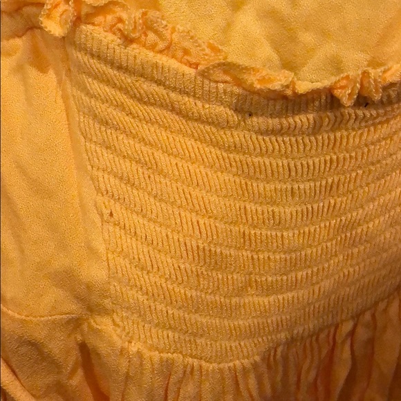 Yellow pastel colored Mini Dress with ruffles,small - Picture 6 of 8